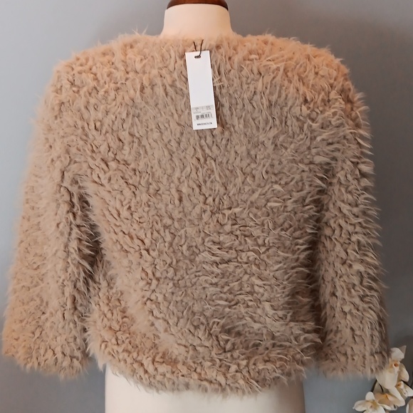 B B Dakota teddy light camel bomber jacket NWT - Picture 2 of 5